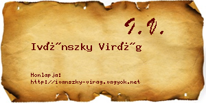 Ivánszky Virág névjegykártya